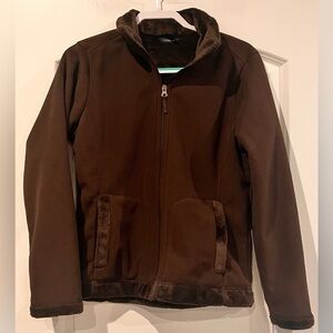 Land’s End Medium Weight Jacket With Fuzzy‎ Interior Brown Size Small